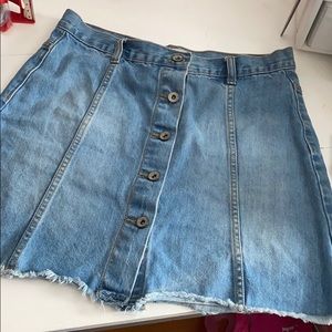 Forever 21 Jean button up skirt